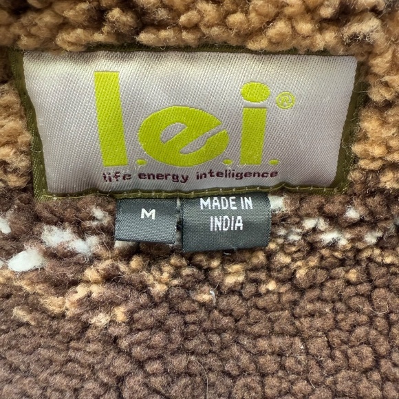 L.E.I Corduroy Sherpa Lined Jacket Light Brown Size Medium - Picture 7 of 14